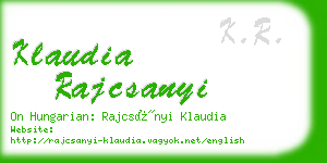 klaudia rajcsanyi business card